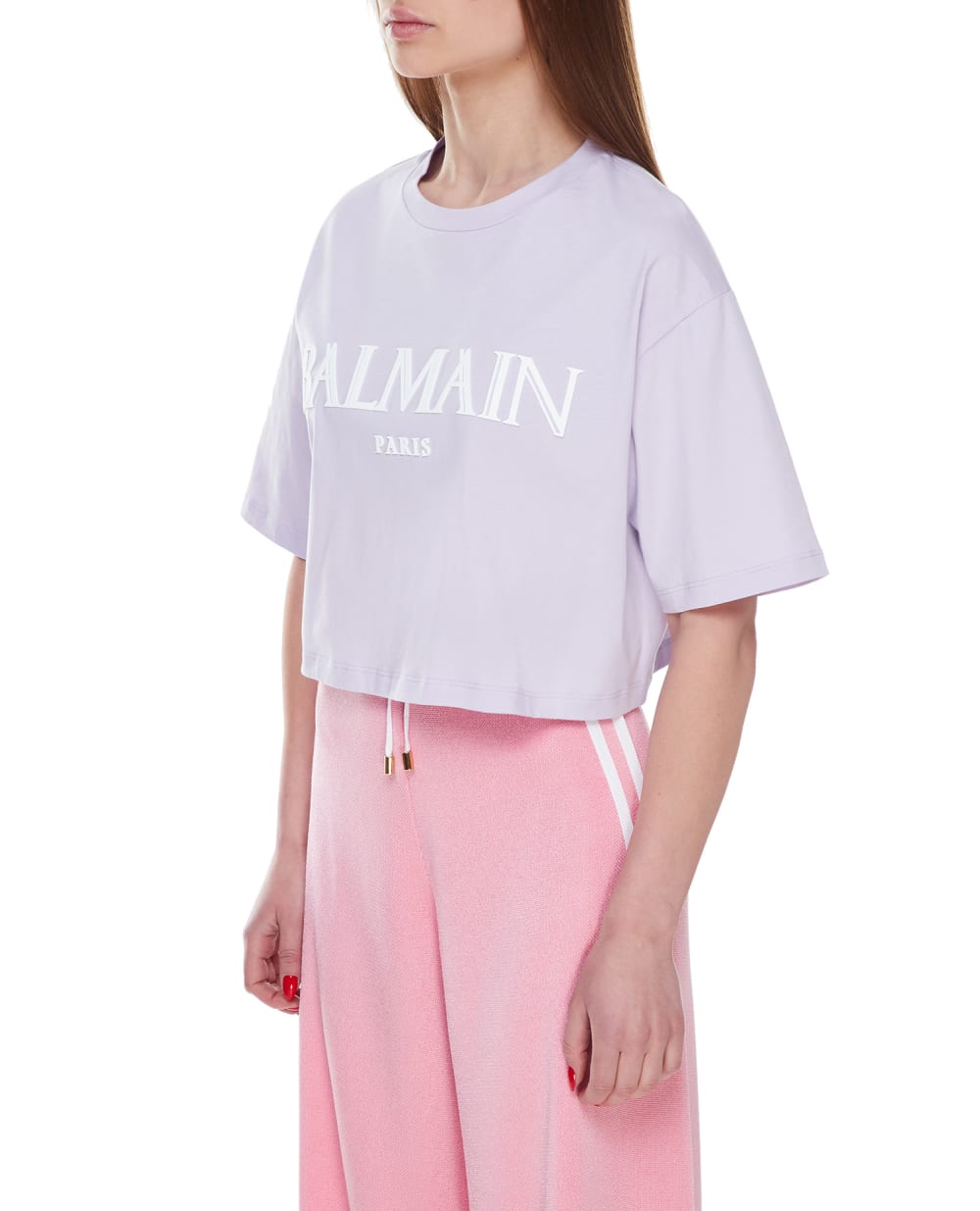 Футболка Balmain AF0EE020BC27, сиреневый цвет • Купить в интернет-магазине Kameron