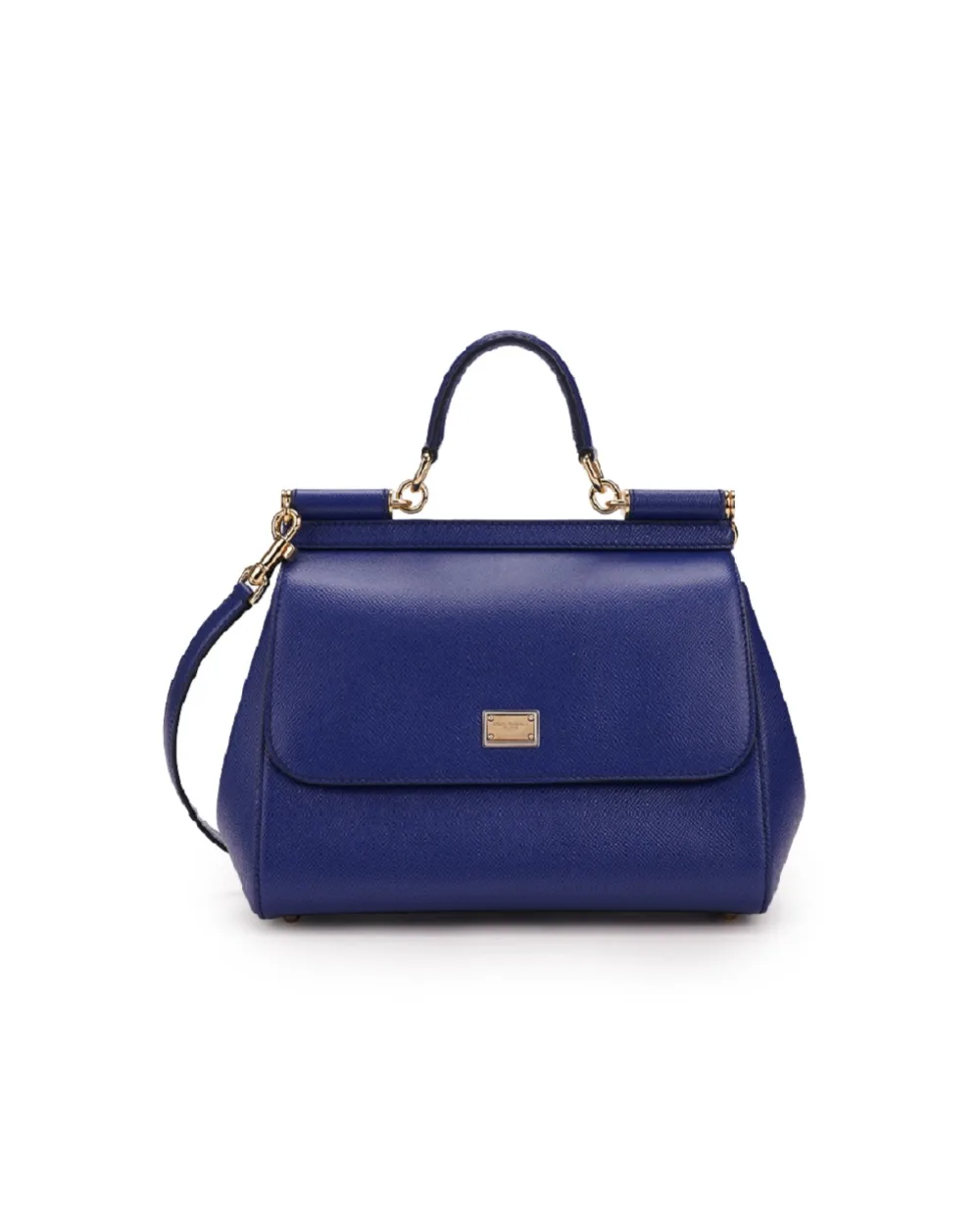 Кожаная сумка Sicily Large Dolce&Gabbana BB6002-A1001, темно-синий цвет • Купить в интернет-магазине Kameron