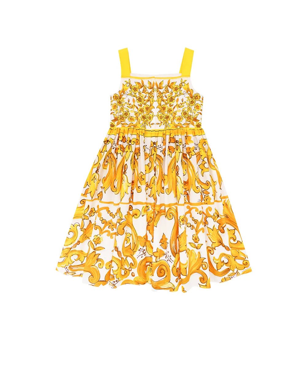 Детское платье Dolce&Gabbana Kids L53DW3-FI5JY-B, желтый цвет • Купить в интернет-магазине Kameron
