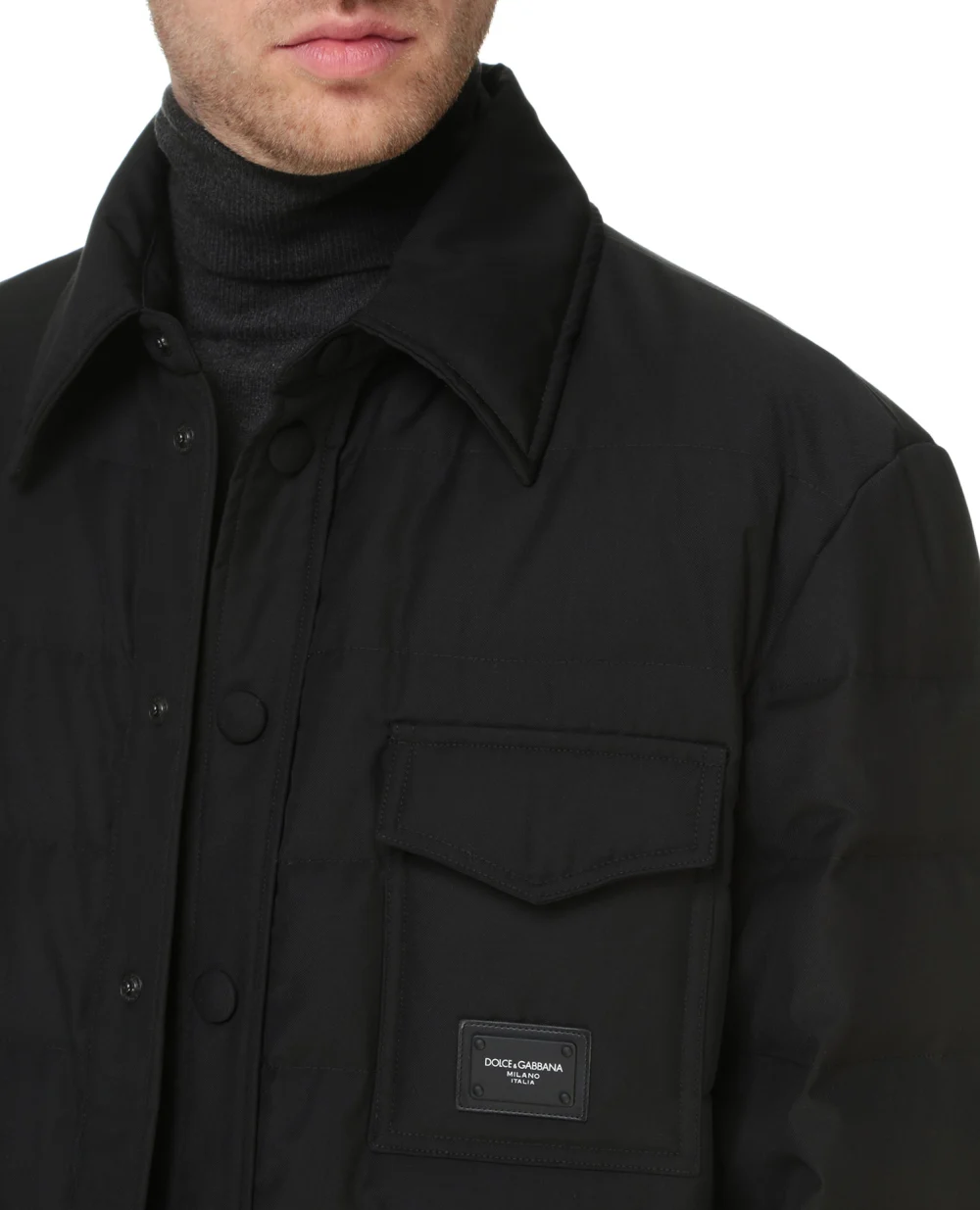 Пуховик Dolce&Gabbana G9VD6T-FUSNU, черный цвет • Купить в интернет-магазине Kameron
