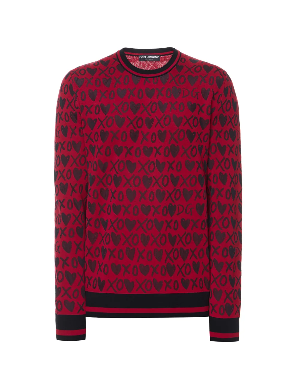 Шерстяной джемпер Dolce&Gabbana GXI05T-JCMU3, красный цвет • Купить в интернет-магазине Kameron