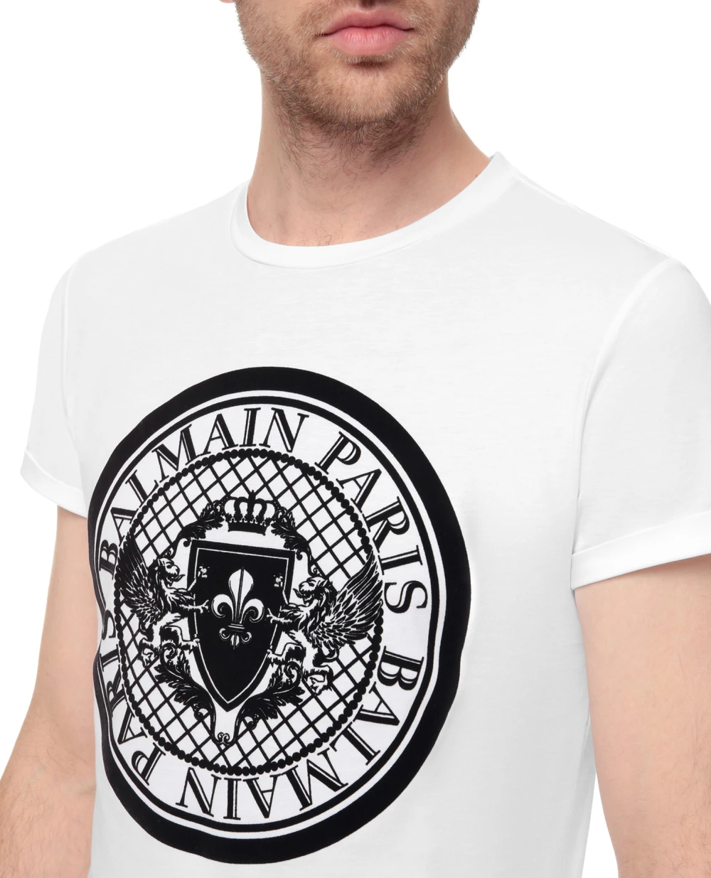 Футболка Balmain VH1EF010B030, белый цвет • Купить в интернет-магазине Kameron
