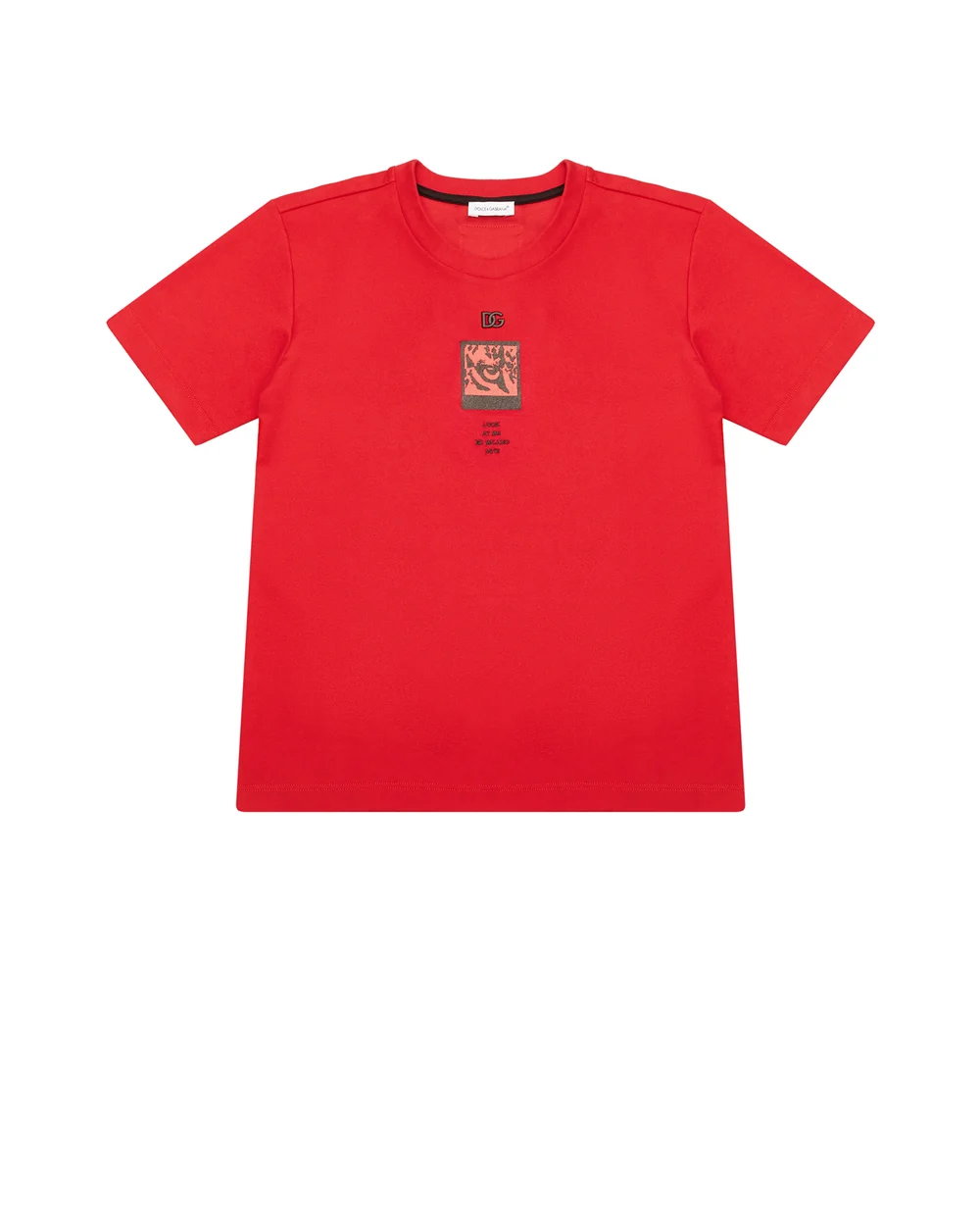 Футболка Dolce&Gabbana Kids L4JTED-G7BTH-B, красный цвет • Купить в интернет-магазине Kameron
