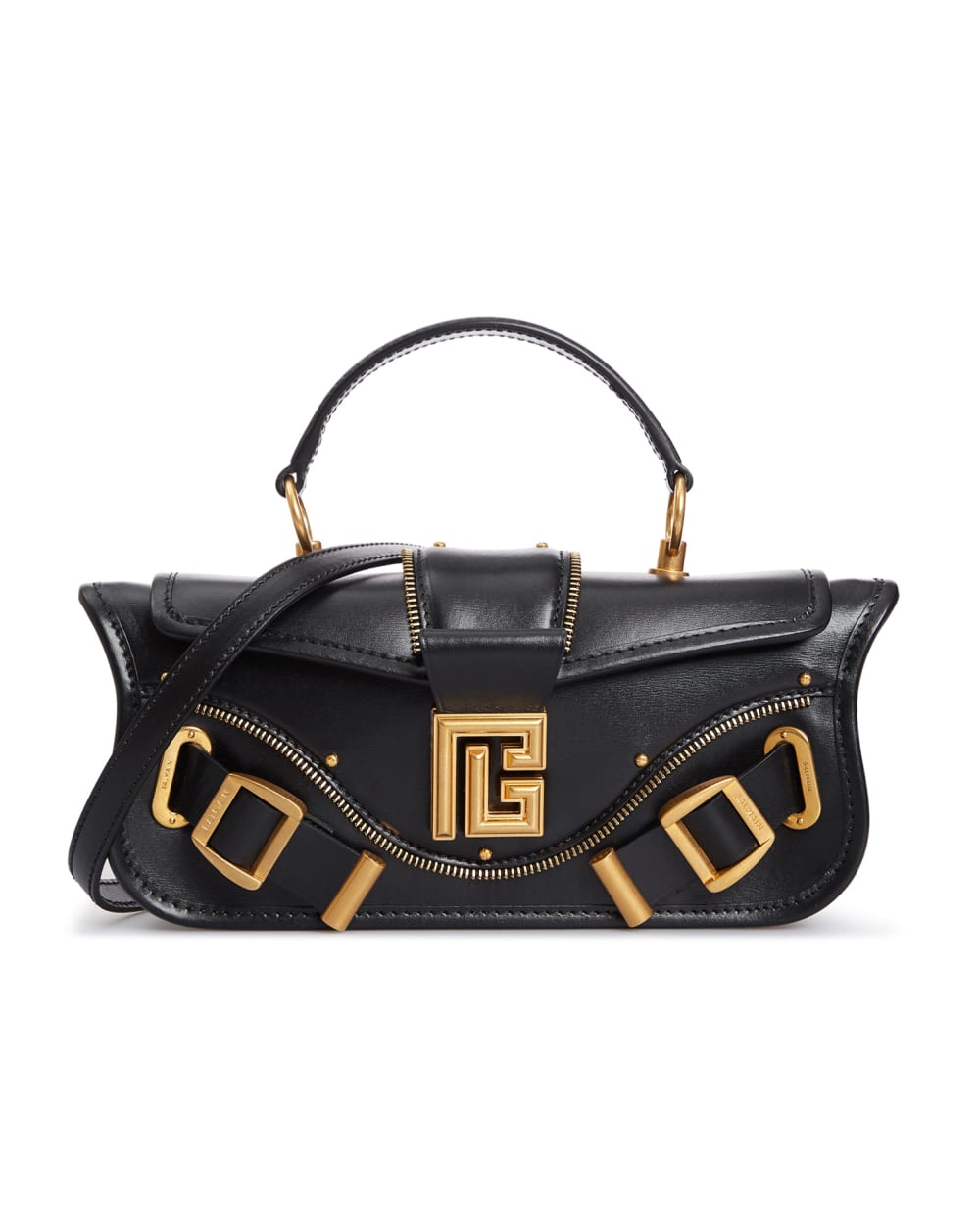 Кожаная сумка Blaze Pouch Balmain AN0AE795LSLX, черный цвет • Купить в интернет-магазине Kameron
