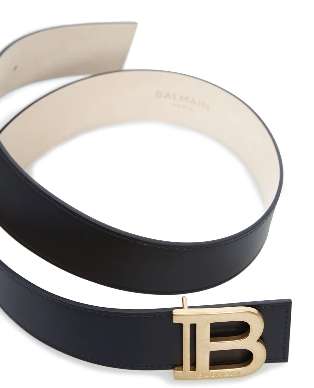Кожаный ремень Balmain WN1WJ002LVTL, черный цвет • Купить в интернет-магазине Kameron