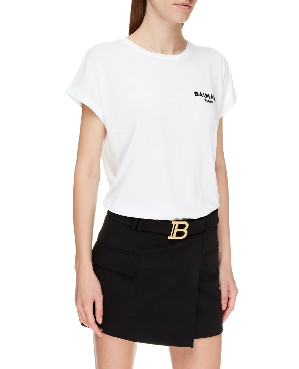 Футболка Balmain UF11351I382, белый цвет • Купить в интернет-магазине Kameron