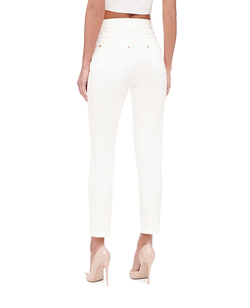 Джинси Balmain CF1MG007DB69, білий колір • Купити в інтернет-магазині Kameron