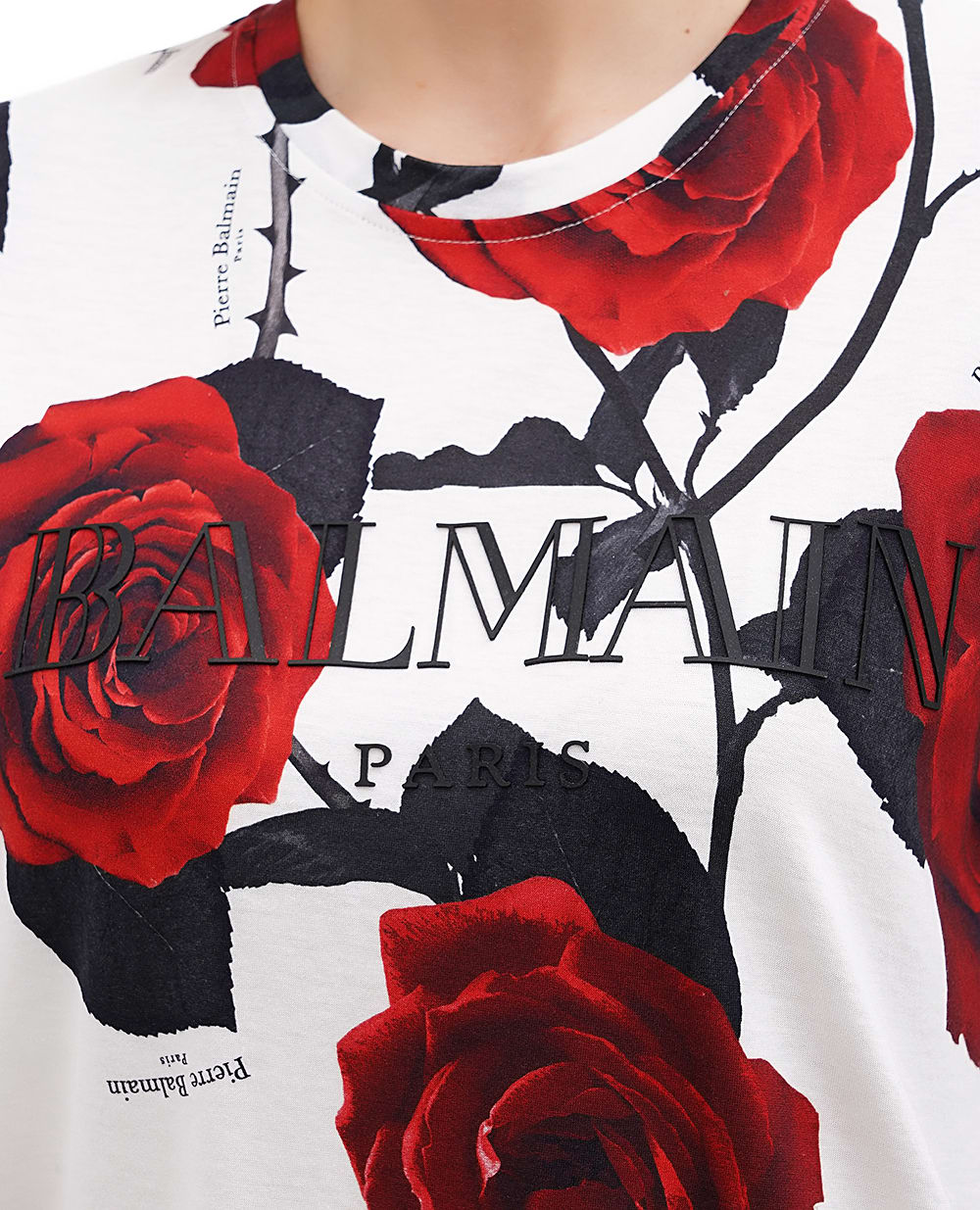 Футболка Balmain CF0EF010GD41, белый цвет • Купить в интернет-магазине Kameron