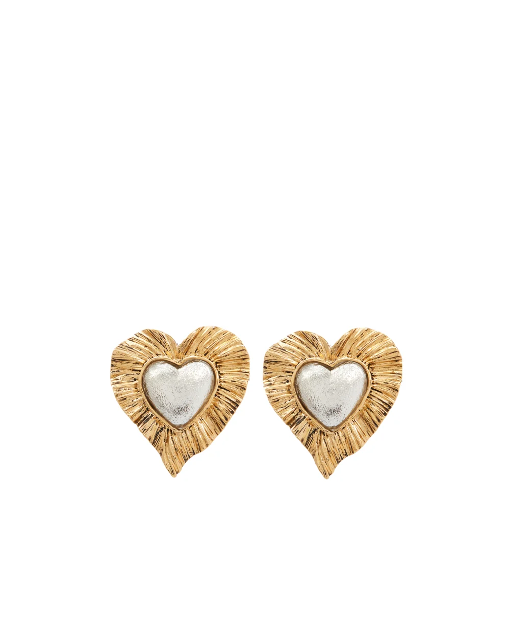 Клипсы Héritage Radiating Heart Saint Laurent 638843-Y1591-, золотой цвет • Купить в интернет-магазине Kameron