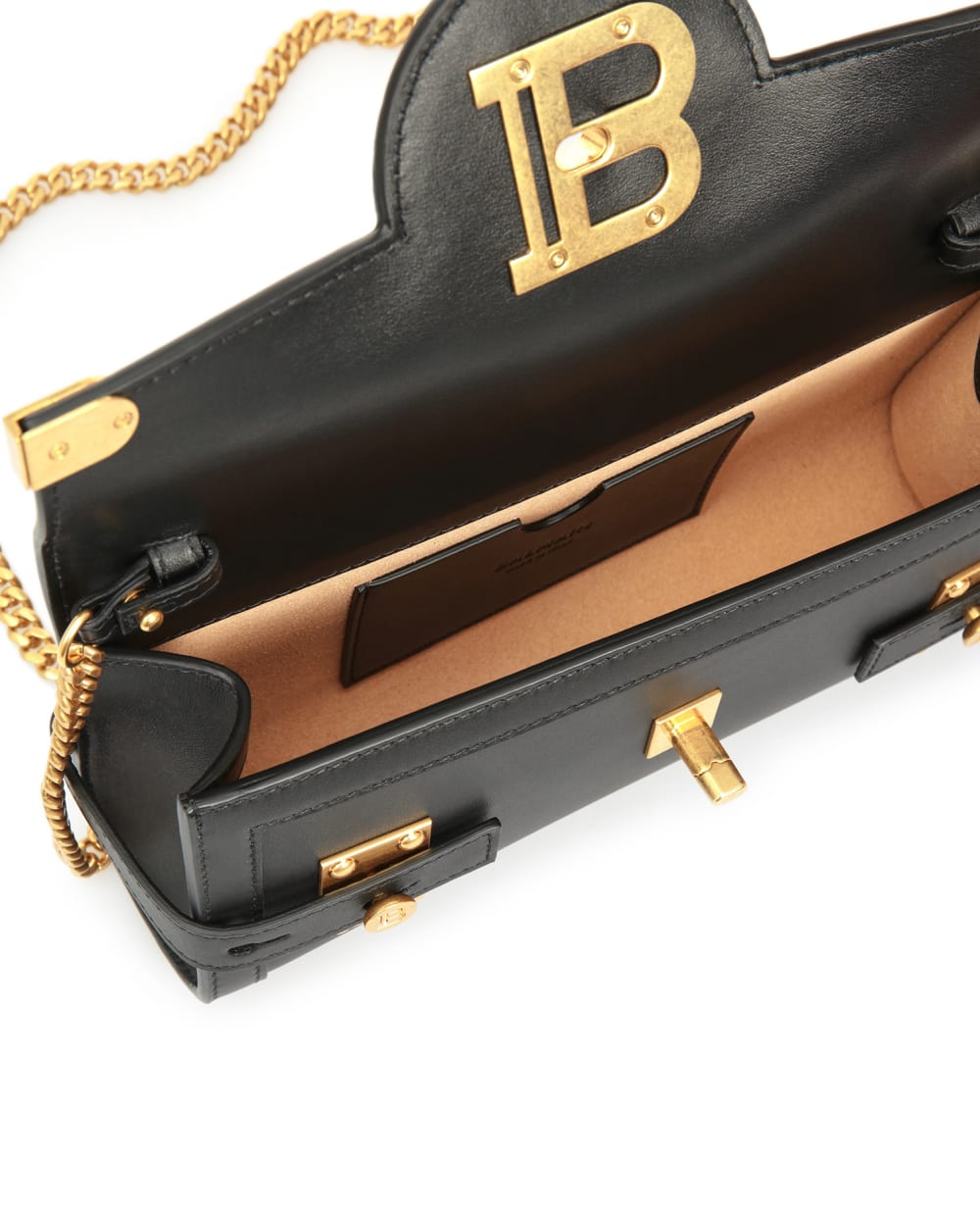 Кожаная сумка Balmain VN1S596LVPT, черный цвет • Купить в интернет-магазине Kameron