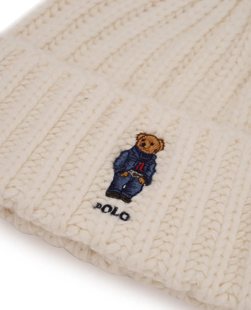 Шапка Polo Bear Polo Ralph Lauren 455922982001, молочный цвет • Купить в интернет-магазине Kameron