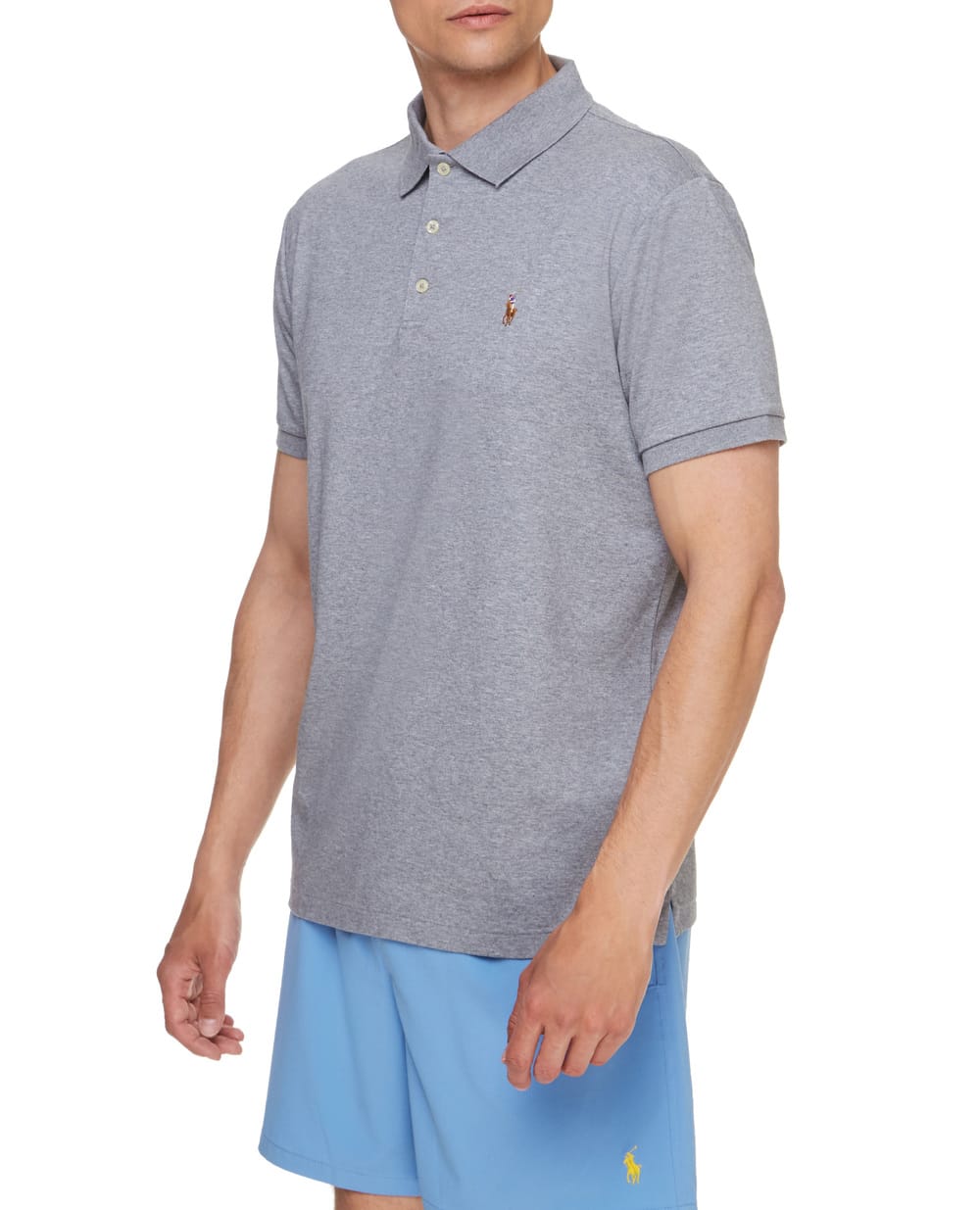 Поло Polo Ralph Lauren 710704319054, серый цвет • Купить в интернет-магазине Kameron