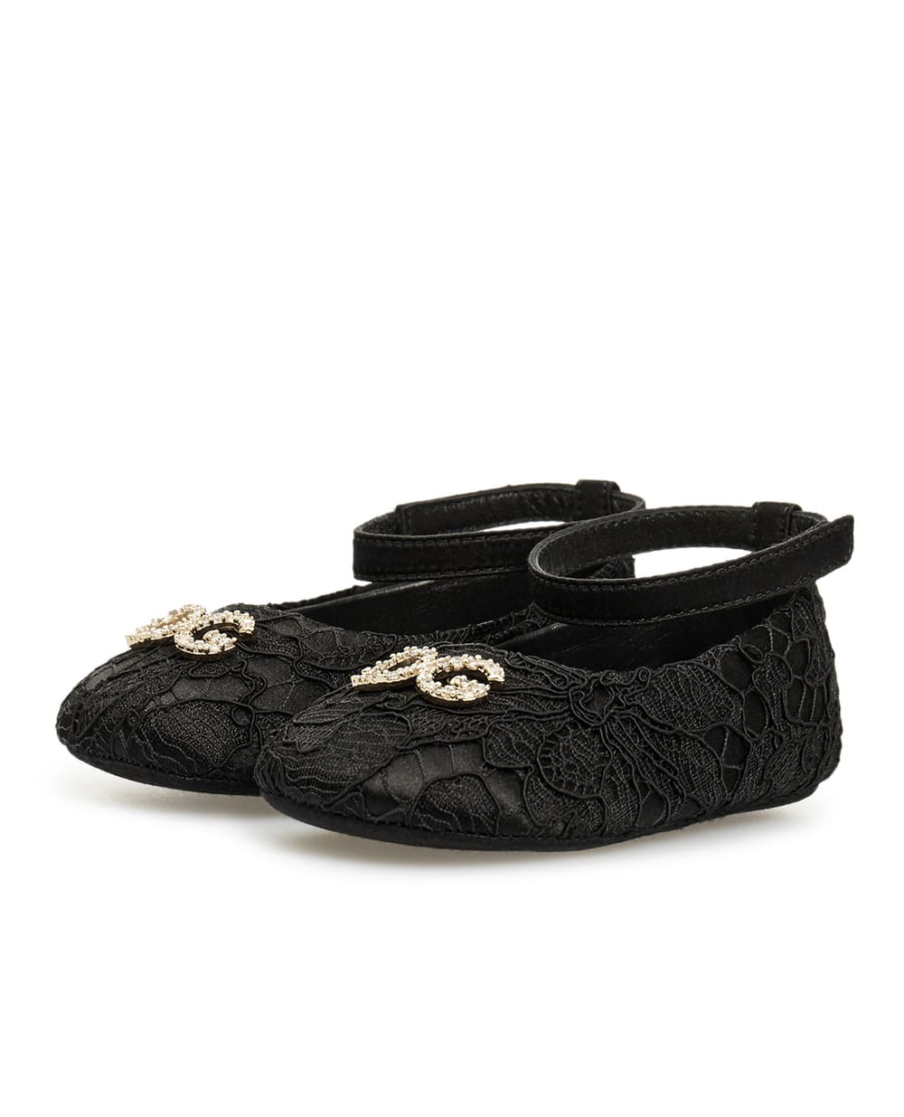 Детские пинетки Dolce&Gabbana Kids DK0065-A9158, черный цвет • Купить в интернет-магазине Kameron