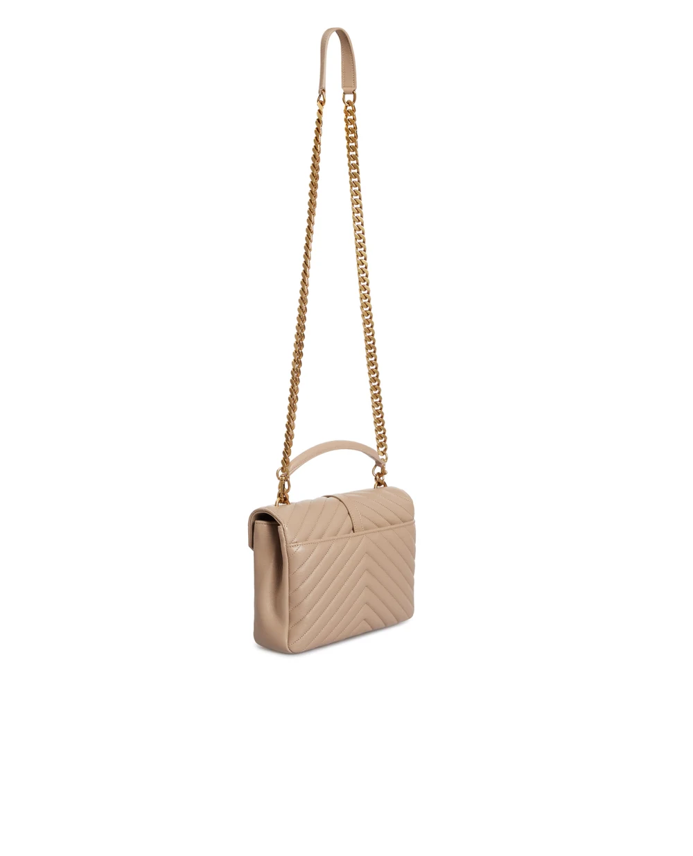 Шкіряна сумка College Medium Saint Laurent 600279-BRM07, бежевий колір • Купити в інтернет-магазині Kameron
