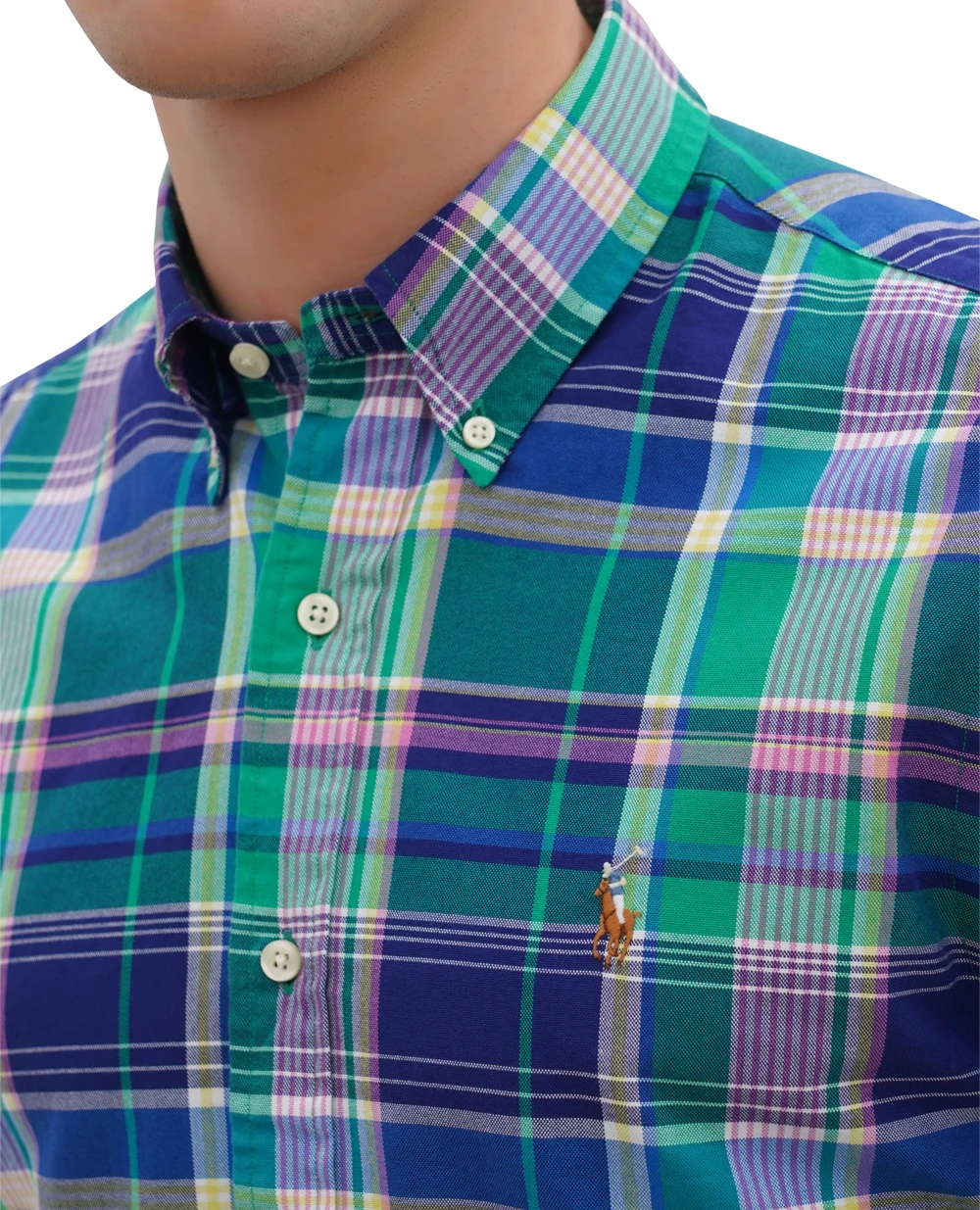 Рубашка Polo Ralph Lauren 710897267008, зеленый цвет • Купить в интернет-магазине Kameron