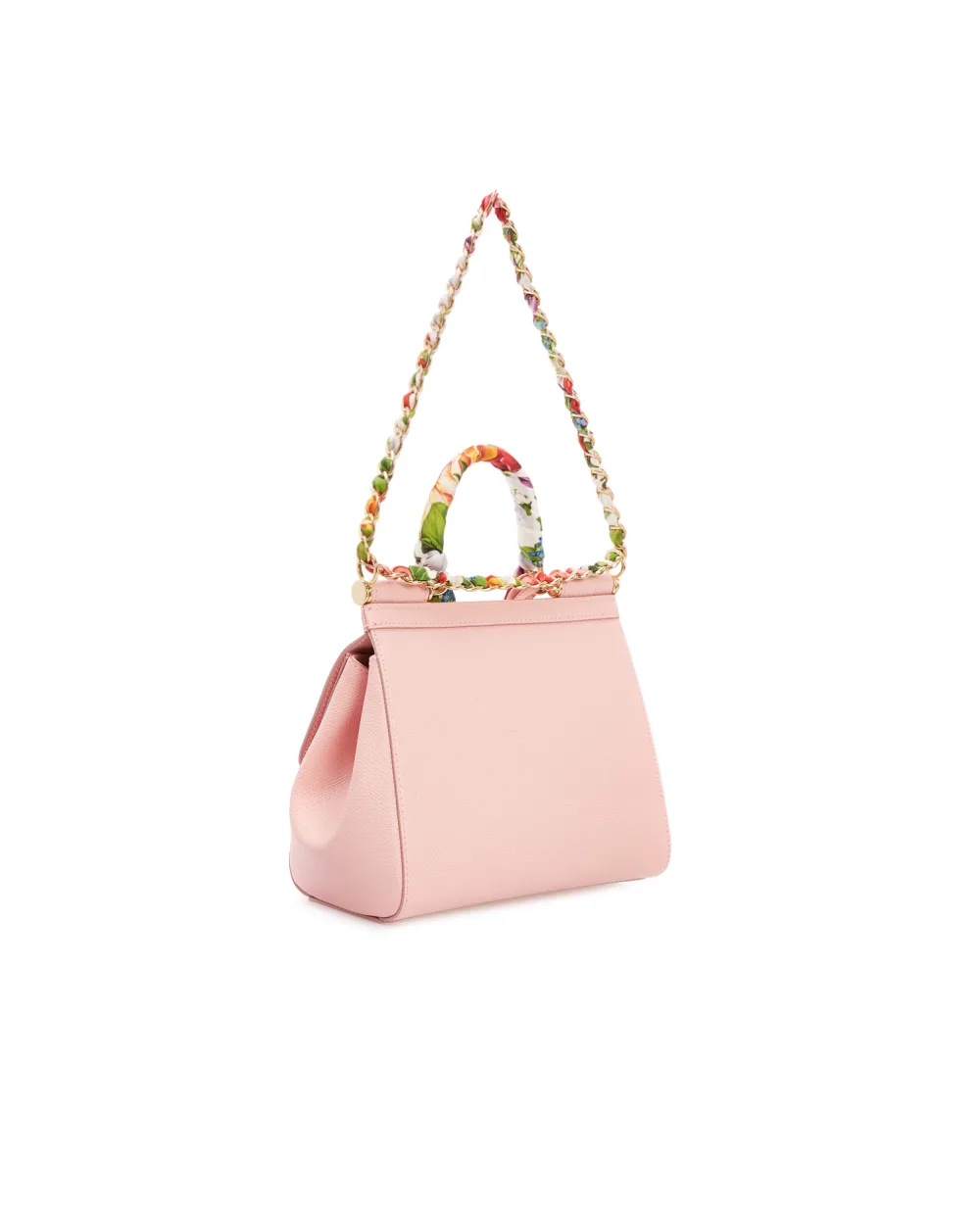 Кожаная сумка Sicily Dolce&Gabbana BB6003-AY153, розовый цвет • Купить в интернет-магазине Kameron