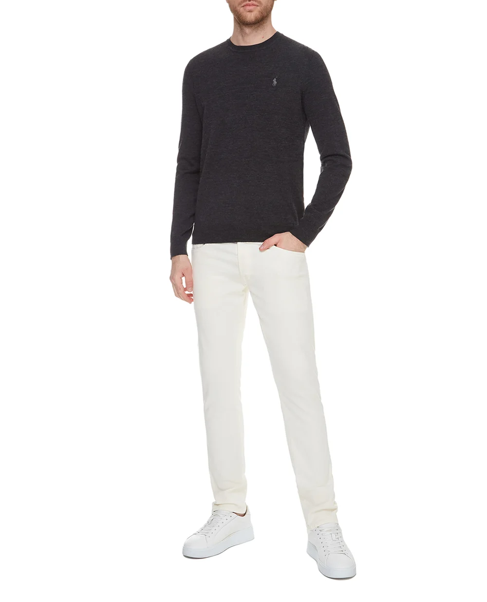 Шерстяной джемпер Polo Ralph Lauren 710714346008, темно-серый цвет • Купить в интернет-магазине Kameron