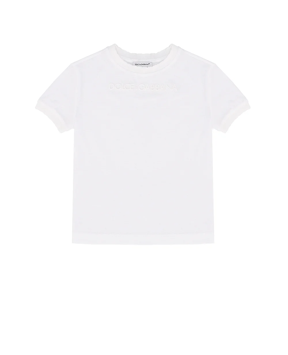 Детская футболка Dolce&Gabbana Kids L5JTNJ-G7NXR-B, белый цвет • Купить в интернет-магазине Kameron