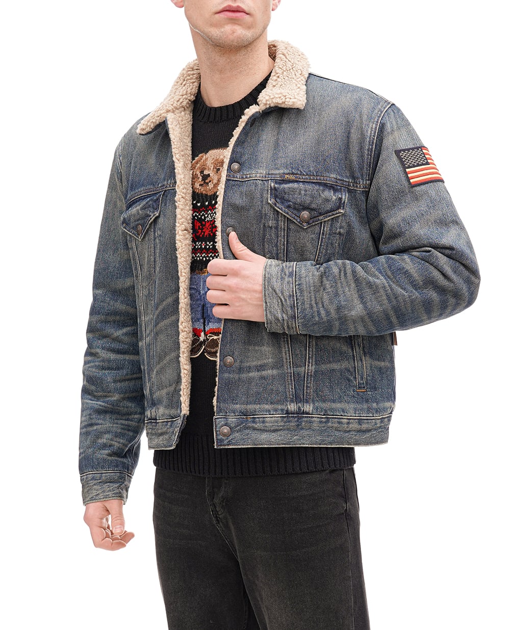 Джинсовая куртка Polo Ralph Lauren 710850379001, синий цвет • Купить в интернет-магазине Kameron