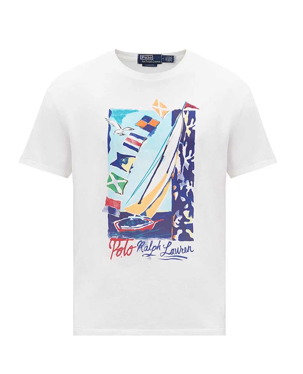 Футболка Polo Ralph Lauren 710926890001, белый цвет • Купить в интернет-магазине Kameron