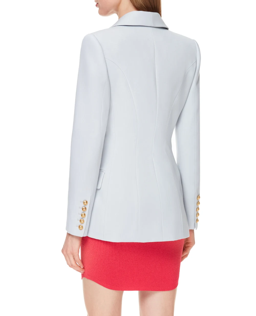 Шерстяной жакет Balmain VF0SH020167L, голубой цвет • Купить в интернет-магазине Kameron