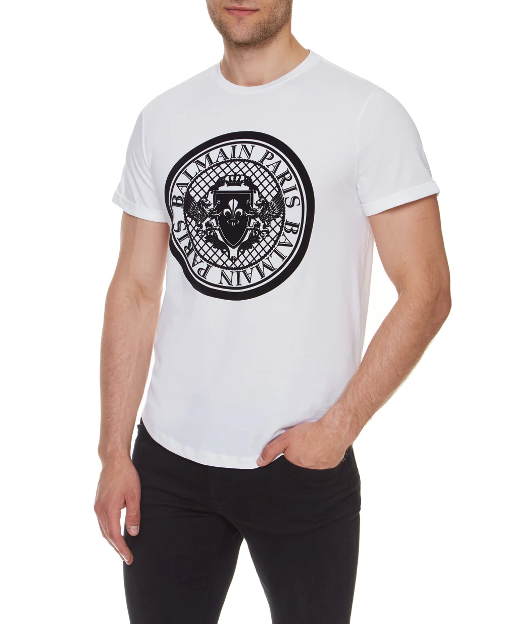 Футболка Balmain WH1EF010B144, белый цвет • Купить в интернет-магазине Kameron