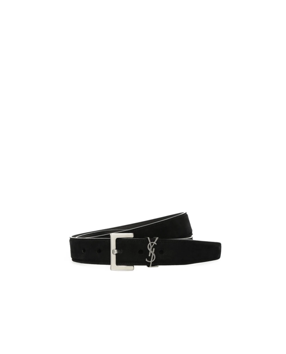 Замшевый ремень Saint Laurent 634440-C0X0E, черный цвет • Купить в интернет-магазине Kameron