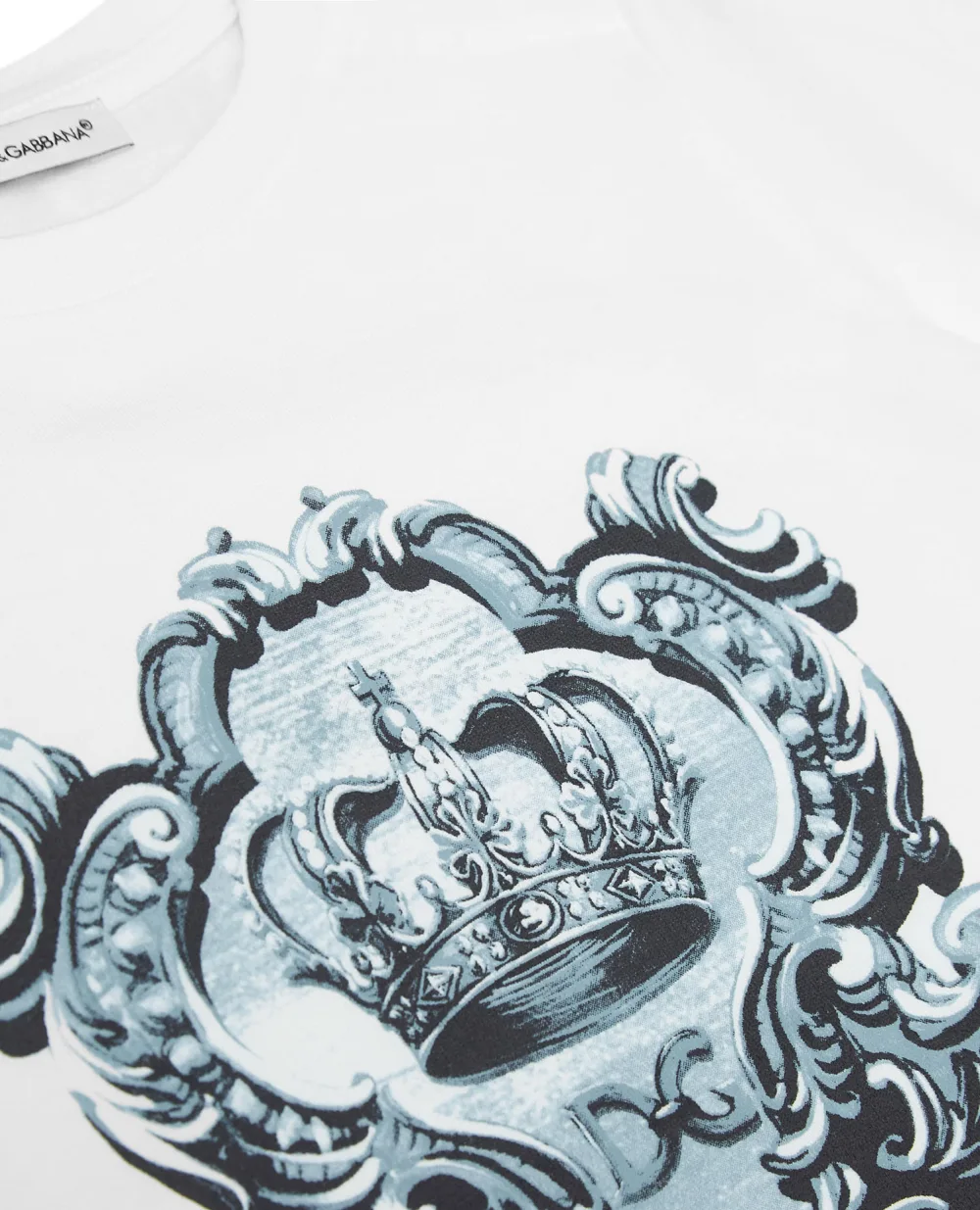 Футболка Dolce&Gabbana Kids L1JT6M-G7YBK, белый цвет • Купить в интернет-магазине Kameron