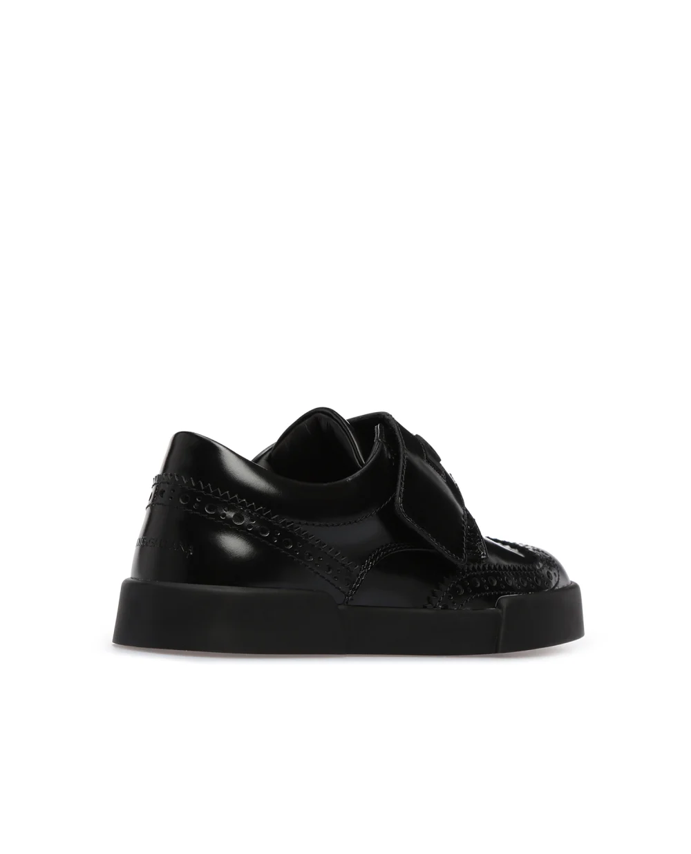 Детские кожаные броги Dolce&Gabbana Kids DA0725-A1428-M-, черный цвет • Купить в интернет-магазине Kameron