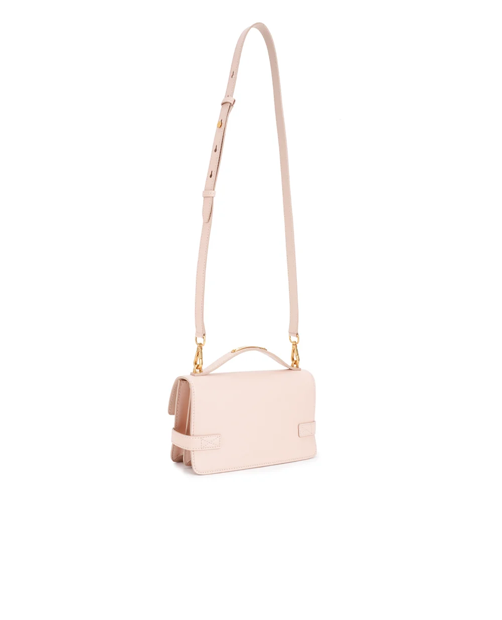 Кожаная сумка B-Buzz Shoulder 24 Balmain CN1DA828LAVE, нюдовый цвет • Купить в интернет-магазине Kameron