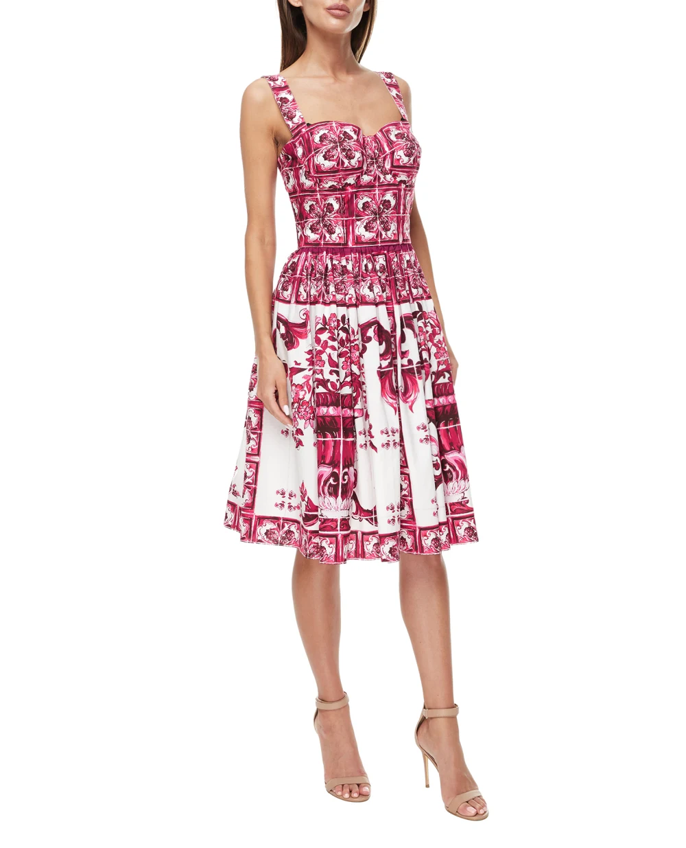 Сарафан Dolce&Gabbana F6ADLT-HH5A0, розовый цвет • Купить в интернет-магазине Kameron