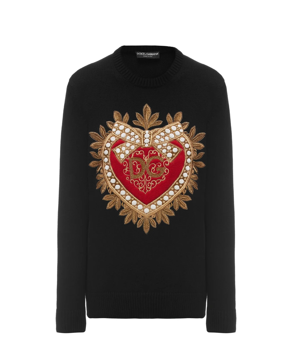 Кашемировый свитер Dolce&Gabbana FX199Z-JAW4D, черный цвет • Купить в интернет-магазине Kameron