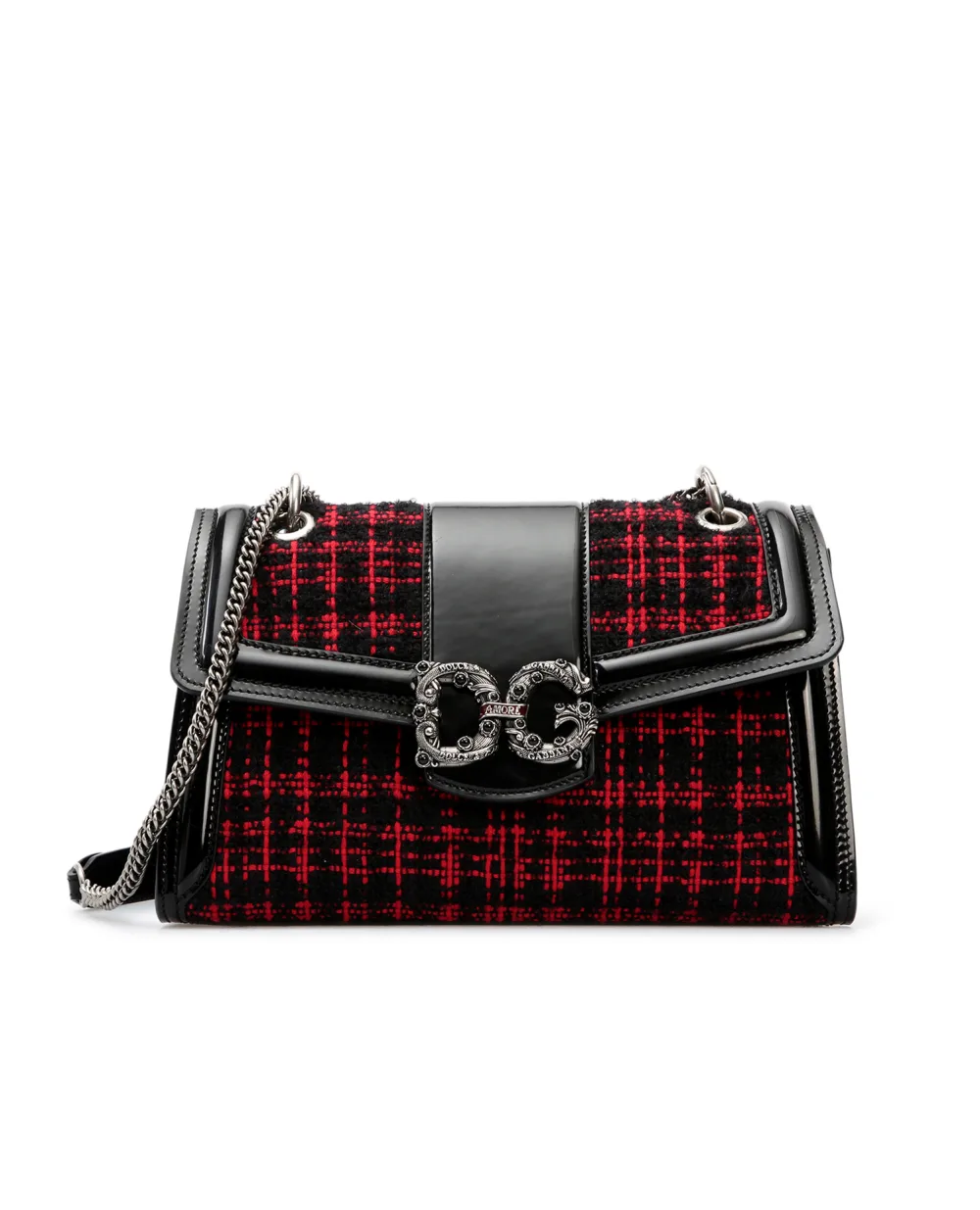 Твидовая сумка Amore Dolce&Gabbana BB6748-AW045, черный цвет • Купить в интернет-магазине Kameron