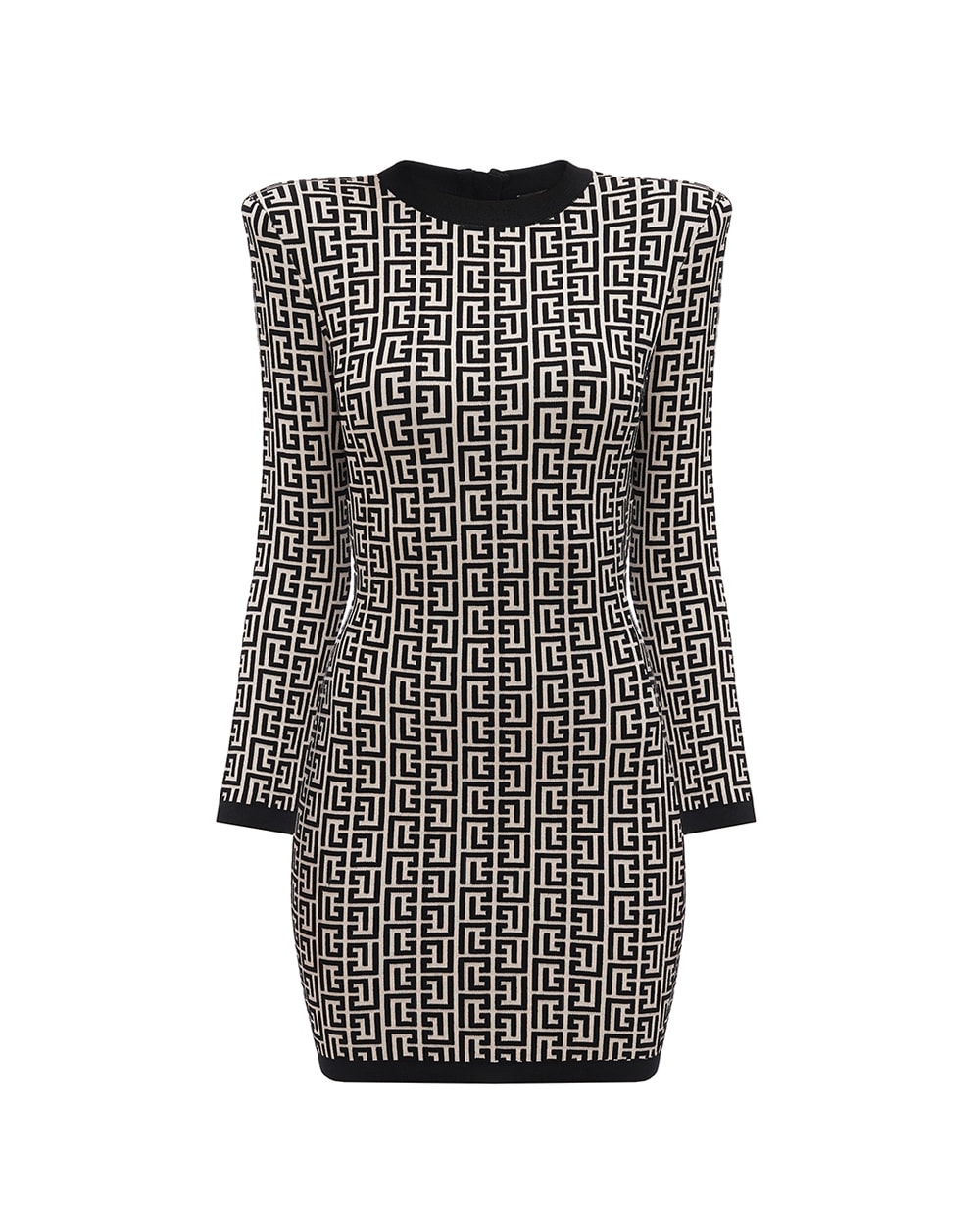 Шерстяное платье Balmain BF1R8072KB02, черный цвет • Купить в интернет-магазине Kameron