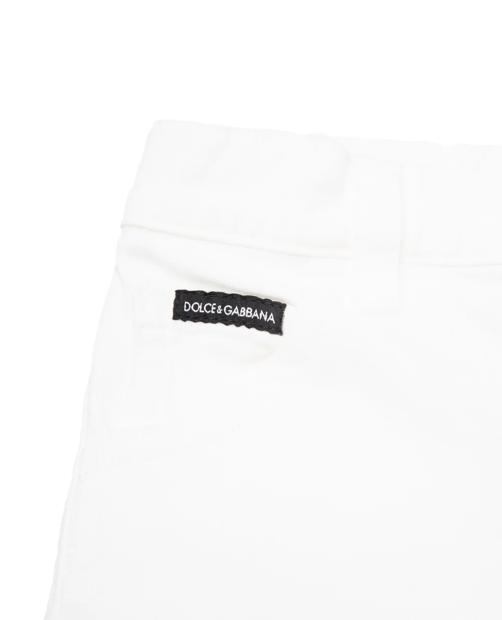 Джинсовые шорты Dolce&Gabbana Kids L12Q36-LY044, белый цвет • Купить в интернет-магазине Kameron