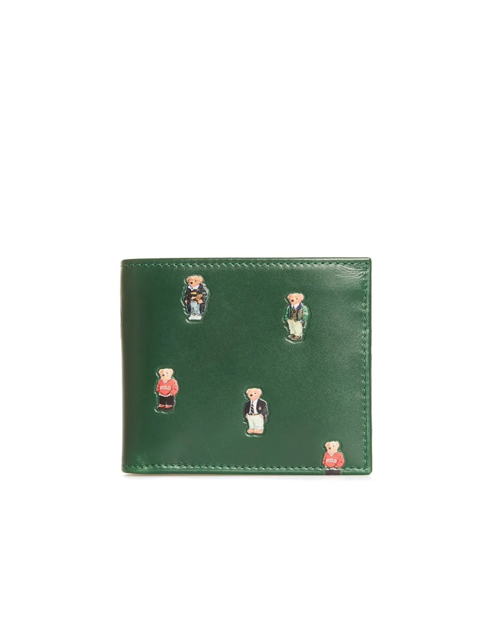 Кожаный кошелек Polo Ralph Lauren 405826008003, зеленый цвет • Купить в интернет-магазине Kameron