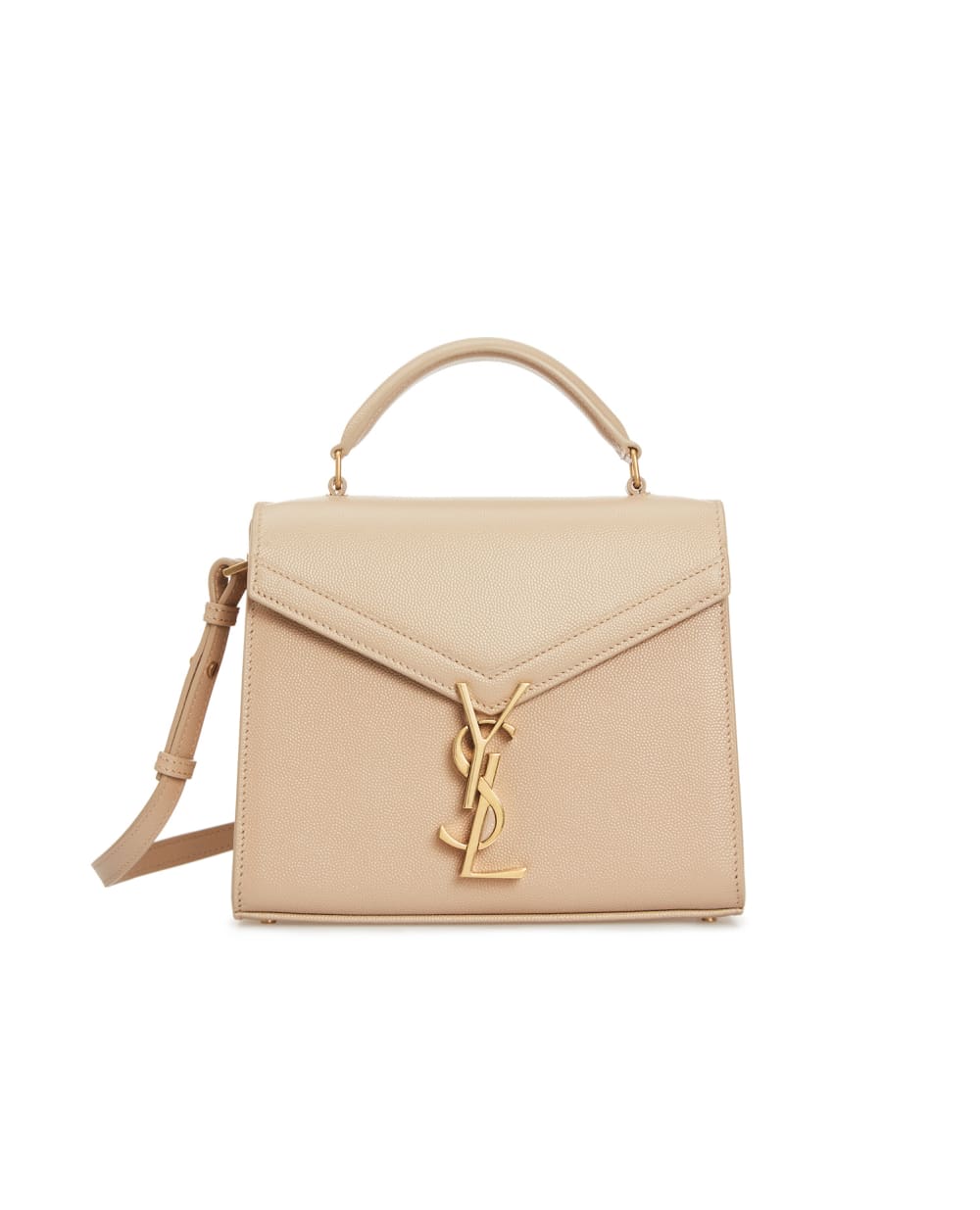 Кожаная сумка Cassandra Mini Saint Laurent 623930-BOW0W-, бежевый цвет • Купить в интернет-магазине Kameron