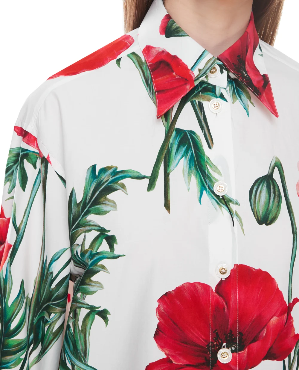 Рубашка Dolce&Gabbana F5Q11T-HS5NJ, белый цвет • Купить в интернет-магазине Kameron
