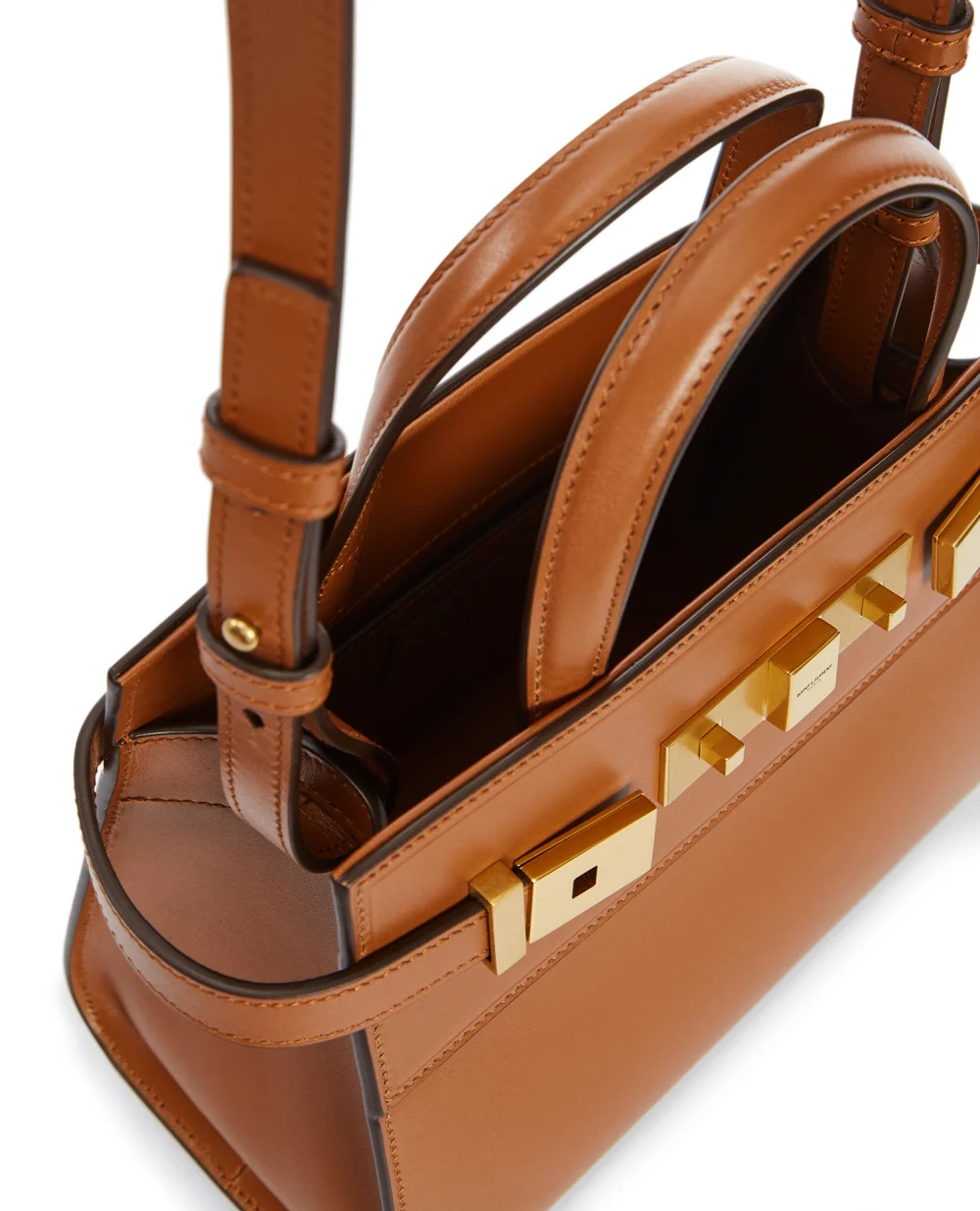 Кожаная сумка Saint Laurent 593741-0SXPW, коричневый цвет • Купить в интернет-магазине Kameron