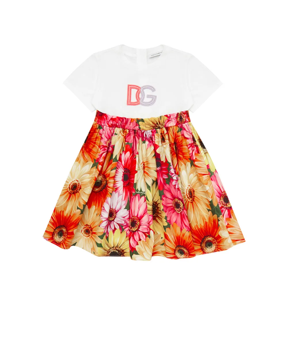 Платье Dolce&Gabbana Kids L5JD3L-G7BJI-B, разноцветный цвет • Купить в интернет-магазине Kameron