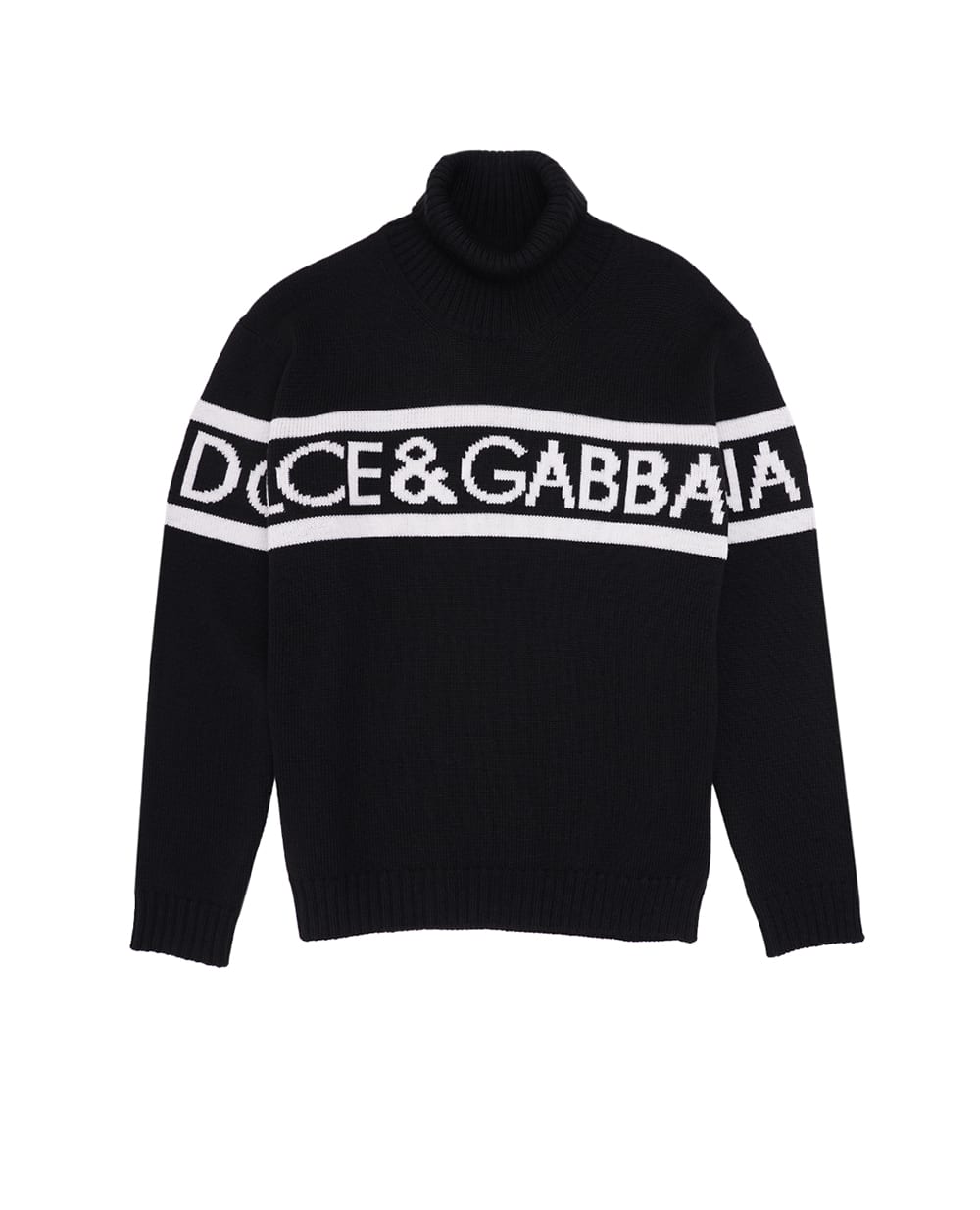Детский свитер Dolce&Gabbana Kids L4KW77-JCVM5-B, черный цвет • Купить в интернет-магазине Kameron