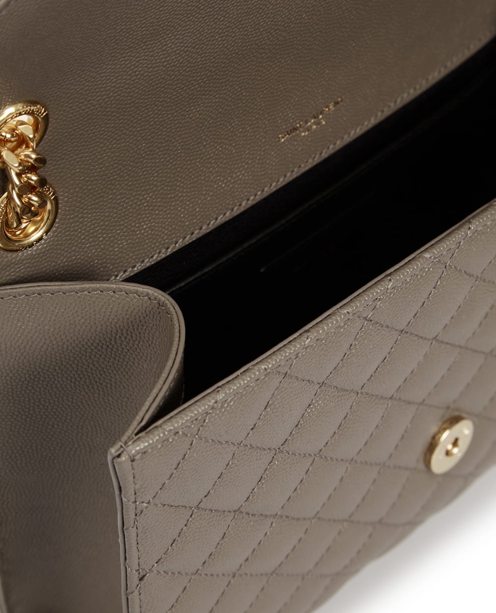 Кожаная сумка Envelope Medium Saint Laurent 600185-BOW91-, серый цвет • Купить в интернет-магазине Kameron