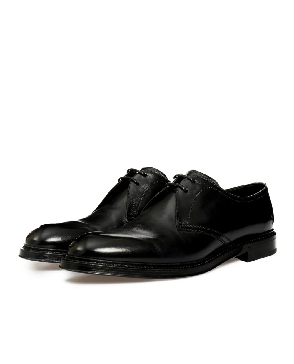 Шкіряні дербі Dolce&Gabbana A10646-AX038, чорний колір • Купити в інтернет-магазині Kameron