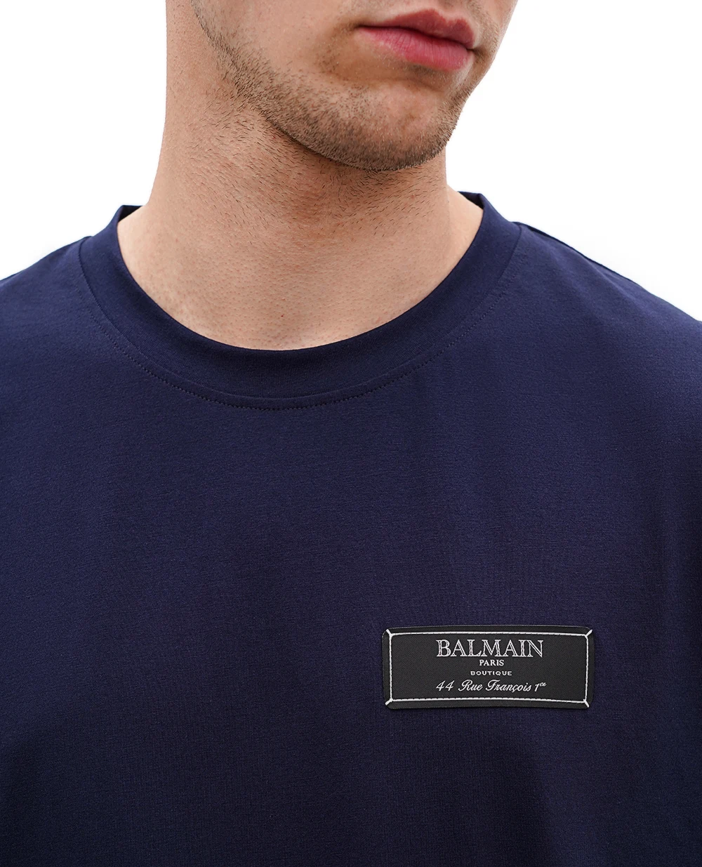Футболка Balmain DH1EG000JB54, темно-синий цвет • Купить в интернет-магазине Kameron