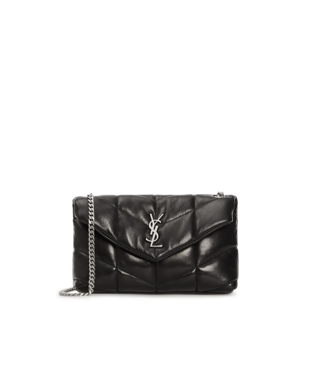 Кожаная сумка Puffer Saint Laurent 620333-1EL00, черный цвет • Купить в интернет-магазине Kameron
