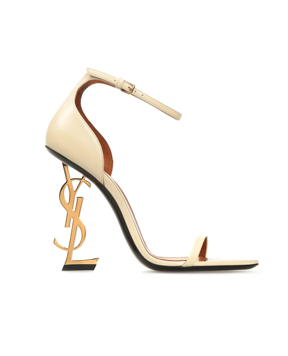 Кожаные босоножки Saint Laurent 557662-2W7DD, бежевый цвет • Купить в интернет-магазине Kameron