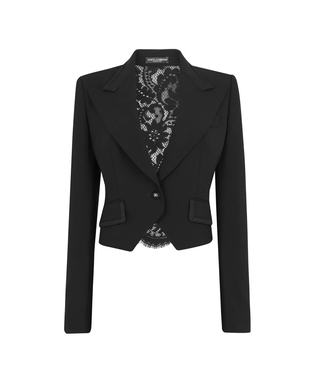 Шерстяной жакет Dolce&Gabbana F29NIT-FUBAJ, черный цвет • Купить в интернет-магазине Kameron