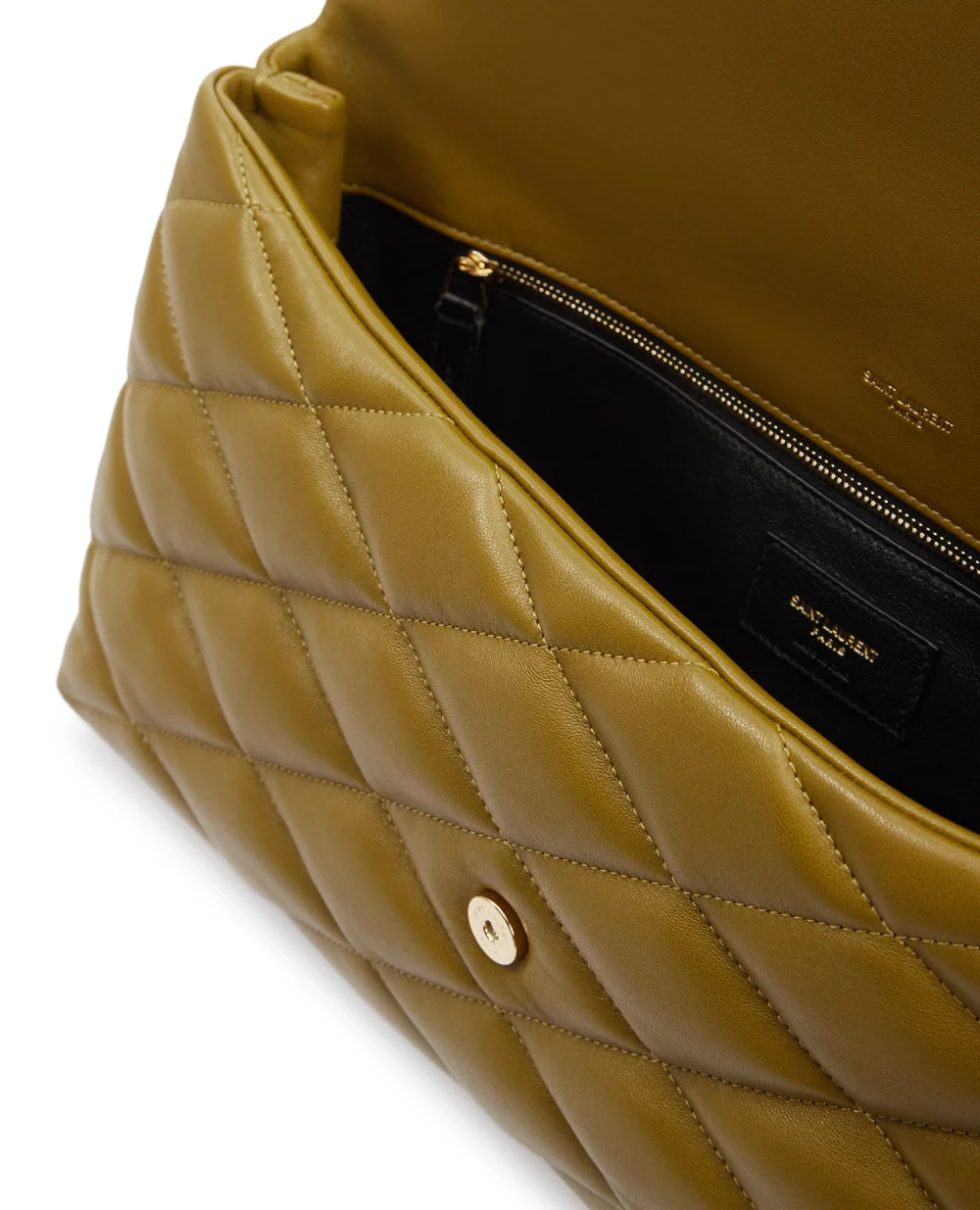 Кожаная сумка Sade Saint Laurent 655004-1EL01-, оливковый цвет • Купить в интернет-магазине Kameron