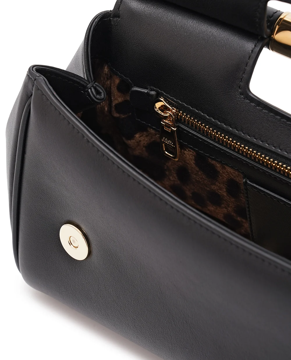 Кожаная сумка Sicily Medium Dolce&Gabbana BB7612-AN767, черный цвет • Купить в интернет-магазине Kameron