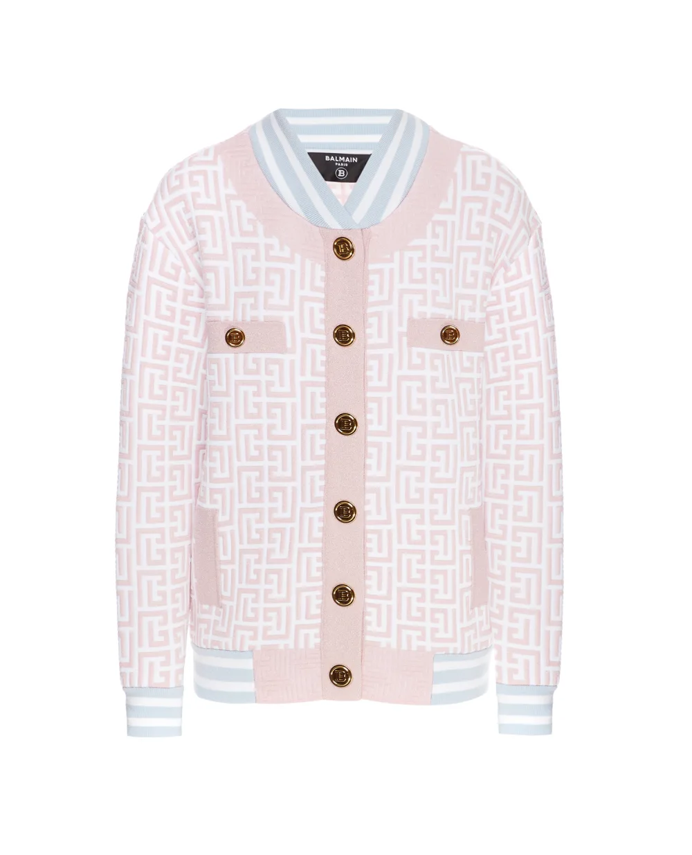Бомбер Balmain WF1TF045K273, розовый цвет • Купить в интернет-магазине Kameron
